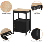 Rolling Kitchen Cart Kitchen Trolley for Dining Room by Yaheetech