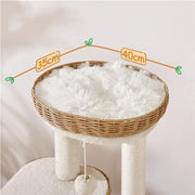 36″ Tall Rattan Cat Tree Cat House Cat Tower by Yaheetech