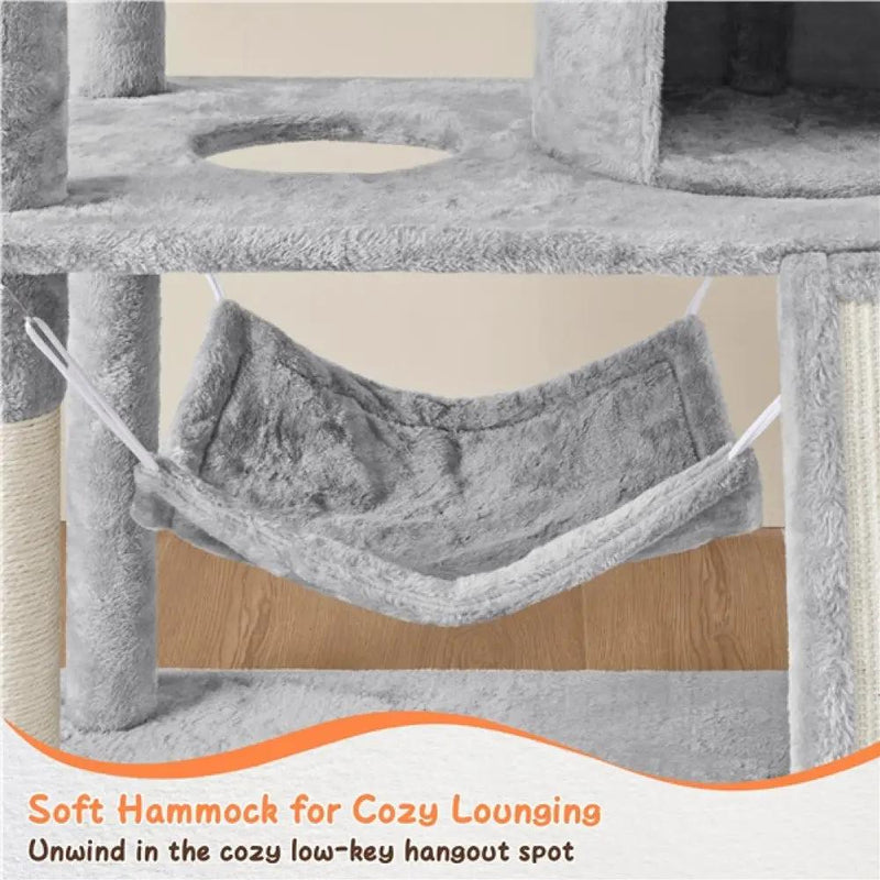 Deluxe Multi Level Cat Tree Cat Tower by Yaheetech