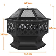 24in Heavy Duty Fire Pit by Yaheetech