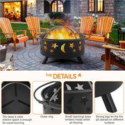 Round Fire Pit by Yaheetech