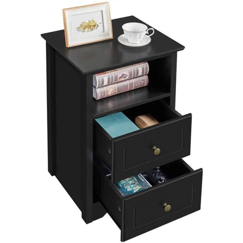 2pcs Bedside Table Sofa Side Table by Yaheetech