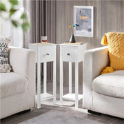 Slim Bedside Tables Nightstand Set of 2 by Yaheetech