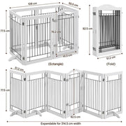 6-Panel Pet Puppy Safety Fence with 3 Support Feet by Yaheetech