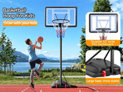 7.2-9.2FT Height-Adjustable Basketball Hoop System by Yaheetech