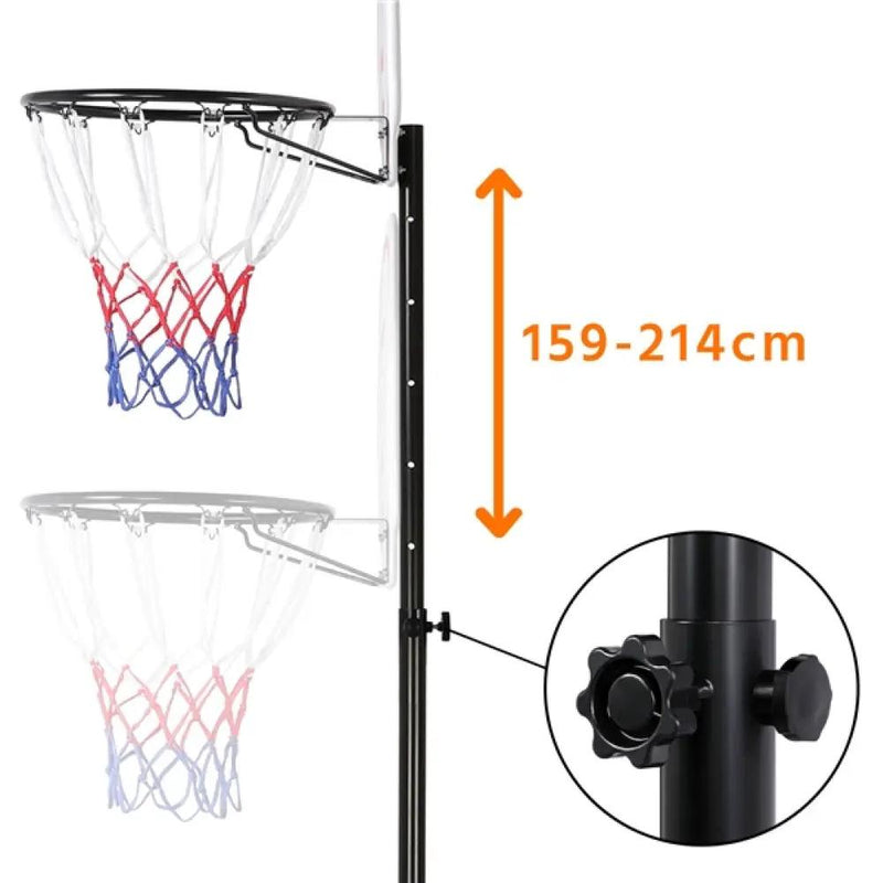 1.9-2.5M Height-Adjustable Basketball Hoop System by Yaheetech