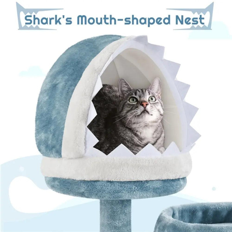 Multi-Level Ocean-themed Cat Tree Cat Tower by Yaheetech
