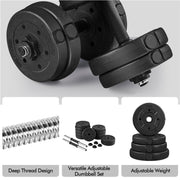 15kg/33lb Adjustable Dumbbell Weight Set by Yaheetech