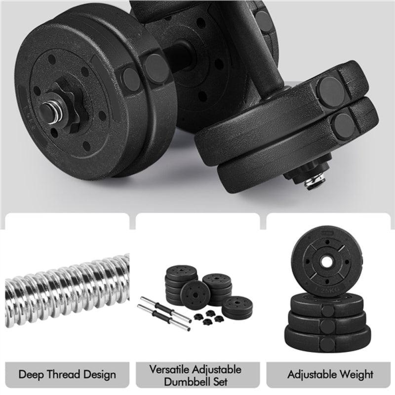 15kg/33lb Adjustable Dumbbell Weight Set by Yaheetech