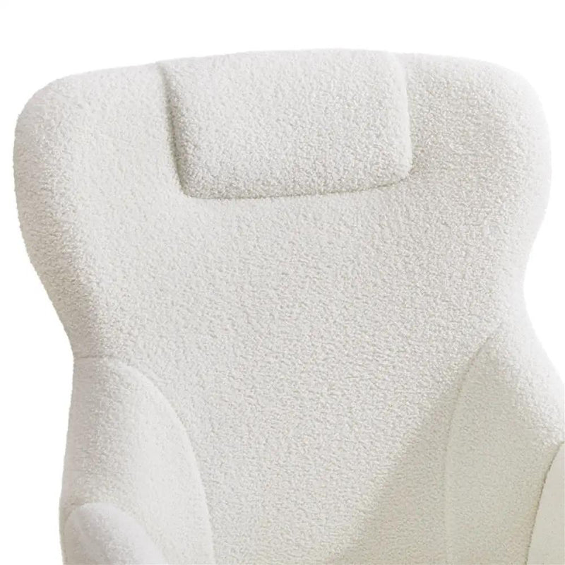 Boucle Upholstered Armchair Rocking Chair by Yaheetech