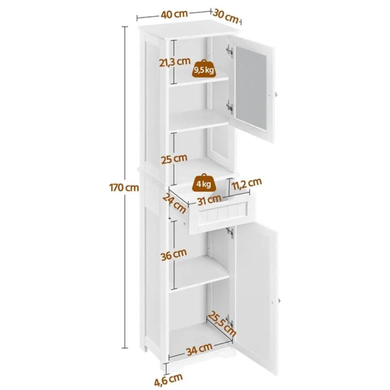Freestanding Storage Cabinet with Door by Yaheetech