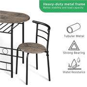 3 Piece Dining Set Dining Table Dining Chair Set by Yaheetech