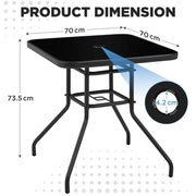 28″ Square Patio Bistro Table with Umbrella Hole by Yaheetech