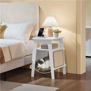 End Table with Cat Bed Side Table by Yaheetech