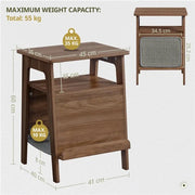 Side Table with Cat House & Scratching Board by Yaheetech