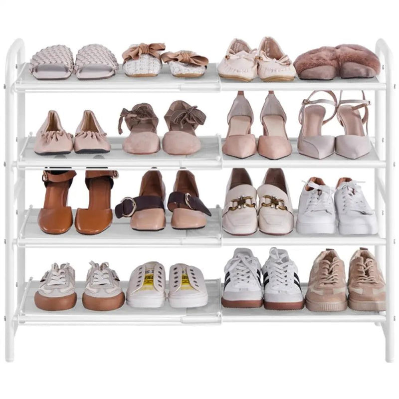 4 Tier Iron Shoe Rack Organiser by Yaheetech
