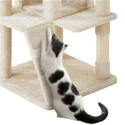 Cat Tree Cat Tower w/ Condos & Dangling Balls & Scratching Posts & Platforms by Yaheetech