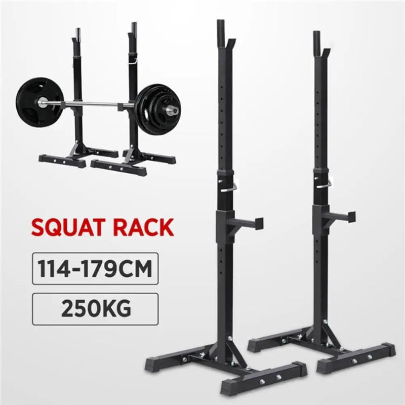 Yaheetech Pair of Adjustable Squat Rack Standard 45-70 Inch Solid Steel Squat Stand Pair of Adjustable Squat Rack Standard 45-70 Inch Solid Steel Squat Stand