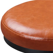 Vintage Industrial Bar Stool Rustic Swivel Bar Stool Round Faux Leather Metal Stool by Yaheetech