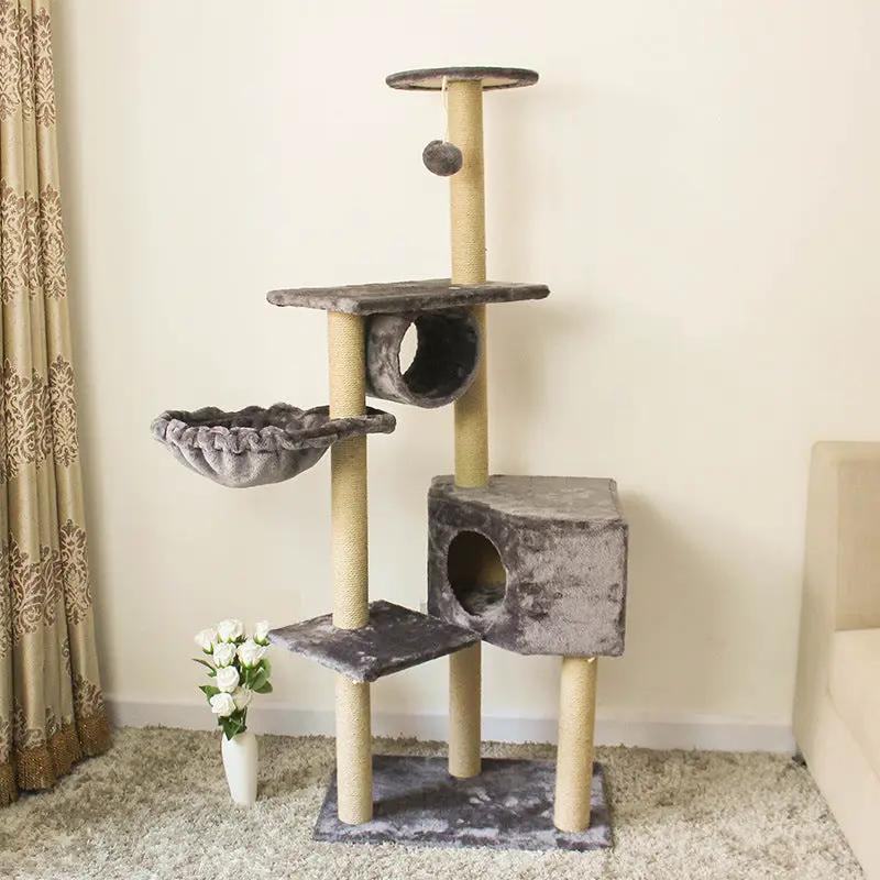 152CM Cat Tree House Scratching Post Condo - GREY by dealonline.co.nz