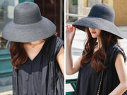 Sun Straw Hat Wide Brim Floppy Derby Summer Beach Cap WHITE by dealonline.co.nz