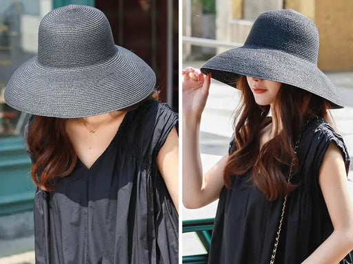 Sun Straw Hat Wide Brim Floppy Derby Summer Beach Cap WHITE by dealonline.co.nz