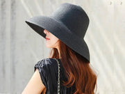 Sun Straw Hat Wide Brim Floppy Derby Summer Beach Cap WHITE by dealonline.co.nz