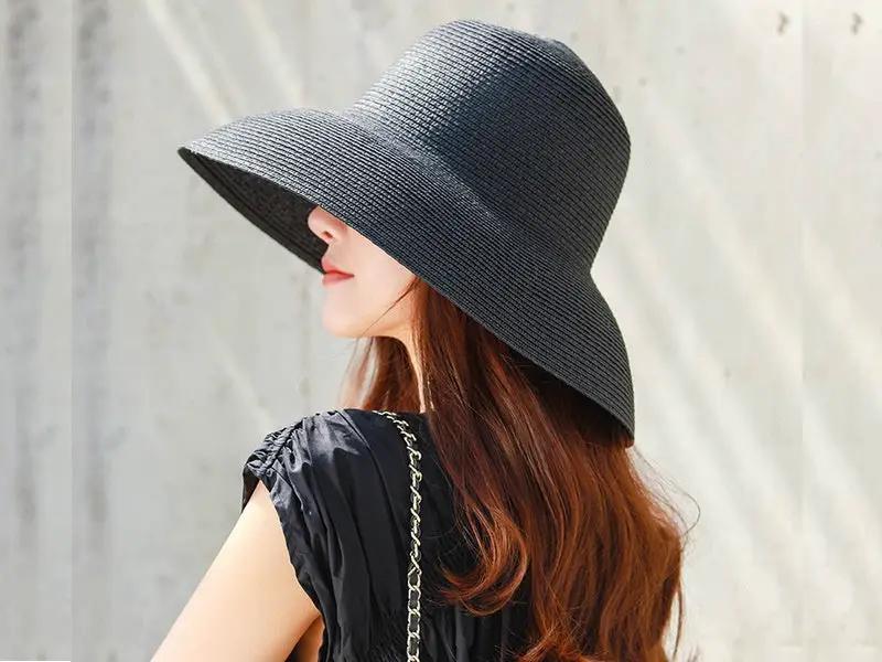 Sun Straw Hat Wide Brim Floppy Derby Summer Beach Cap WHITE by dealonline.co.nz