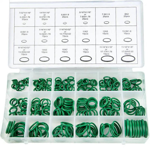 270pcs HNBR Green O Ring Assortment Imperial & Metric Rubber Washer Seal Kit by salelink.co.nz