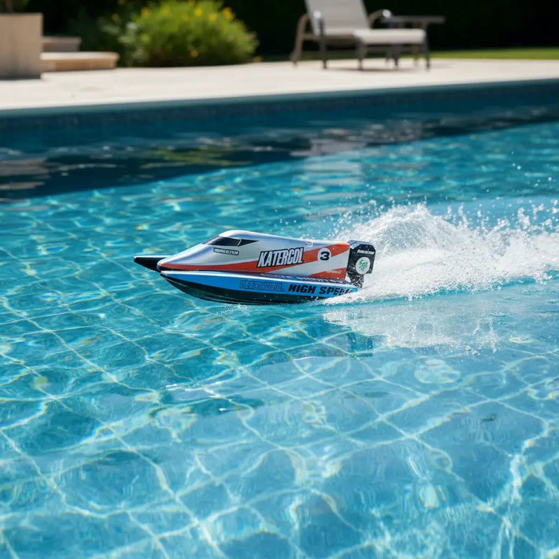 Remote Control Racing Boat - WHITE by dealonline.co.nz