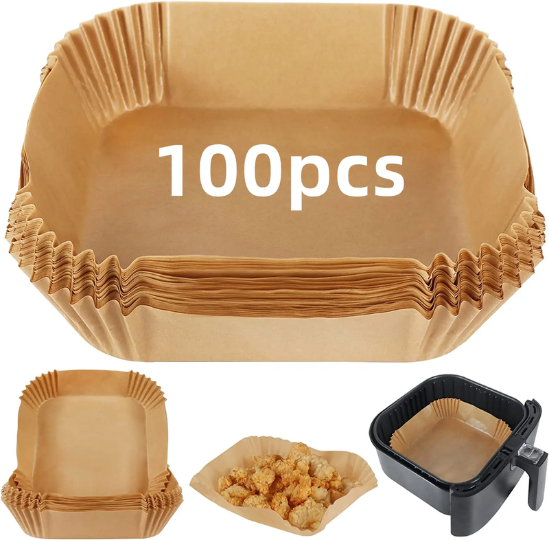 100PCS Square Air Fryer Paper by salelink.co.nz