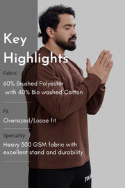 Shell Raw Sweatshirt Brown by Fuaark Nz
