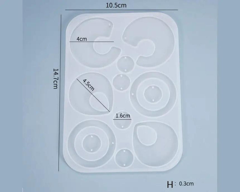DIY Silicone Resin Moulds Earrings Pendant Epoxy Casting Moulds - 15 by Resin Art NZ