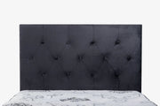 Fenland Headboard Black Velvet King Single Size by sue-e furniture