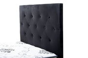 Fenland Headboard Black Velvet Single Size by sue-e furniture