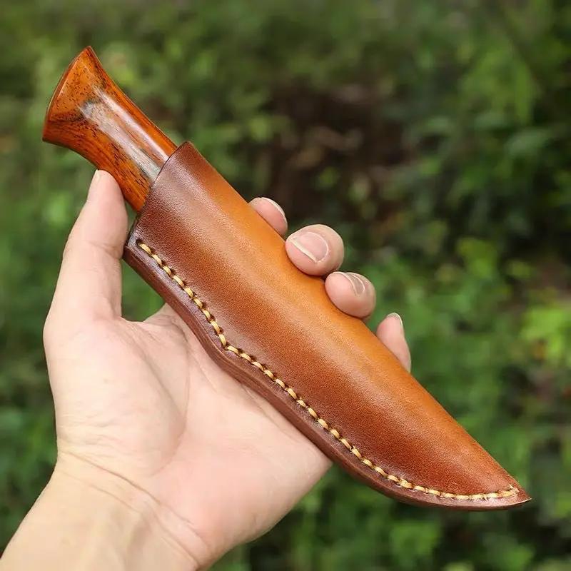 Damascus Sharp Durable Outdoor Self-defense Handle Meat Knife Wood color by China Dropship