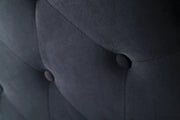 Fenland Headboard Black Velvet Queen Size by sue-e furniture