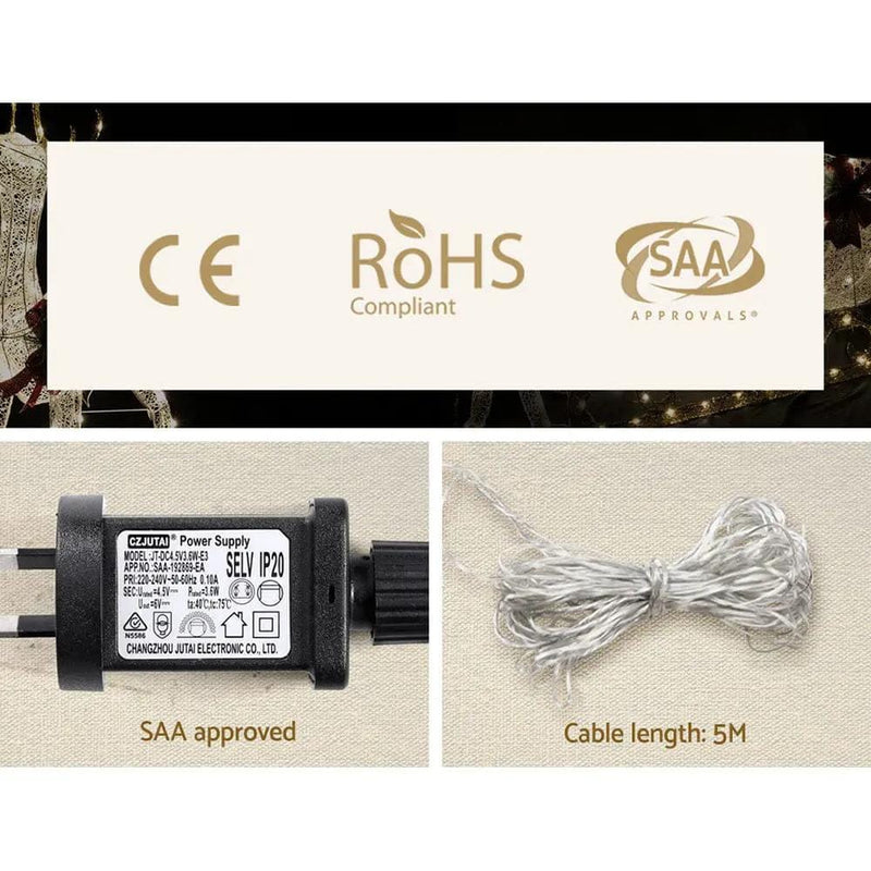 SportZone.co.nz Occasions > Christmas > Outdoor Decorations & Lights Jingle Jollys Christmas Lights 150cm Reindeer 100 LED Decorations Jingle Jollys Christmas Lights 150cm Reindeer 100 LED Decorations