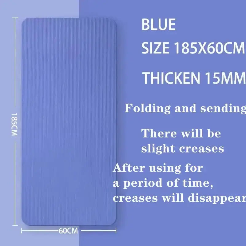 15mm Thick Yoga Mat – Anti-Slip Fitness & Pilates Mat (4 colours available) by Habicare