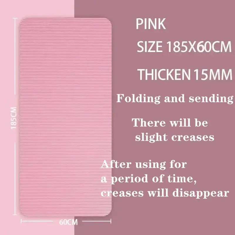 15mm Thick Yoga Mat – Anti-Slip Fitness & Pilates Mat (4 colours available) by Habicare