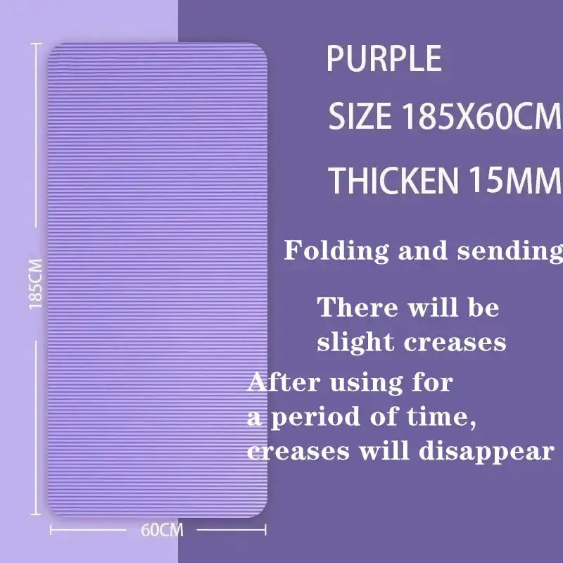15mm Thick Yoga Mat – Anti-Slip Fitness & Pilates Mat (4 colours available) by Habicare