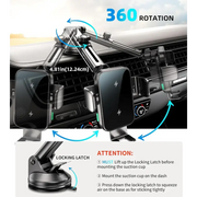 15W Wireless Car Charger Phone Holder by Habicare
