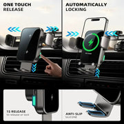 15W Wireless Car Charger Phone Holder by Habicare