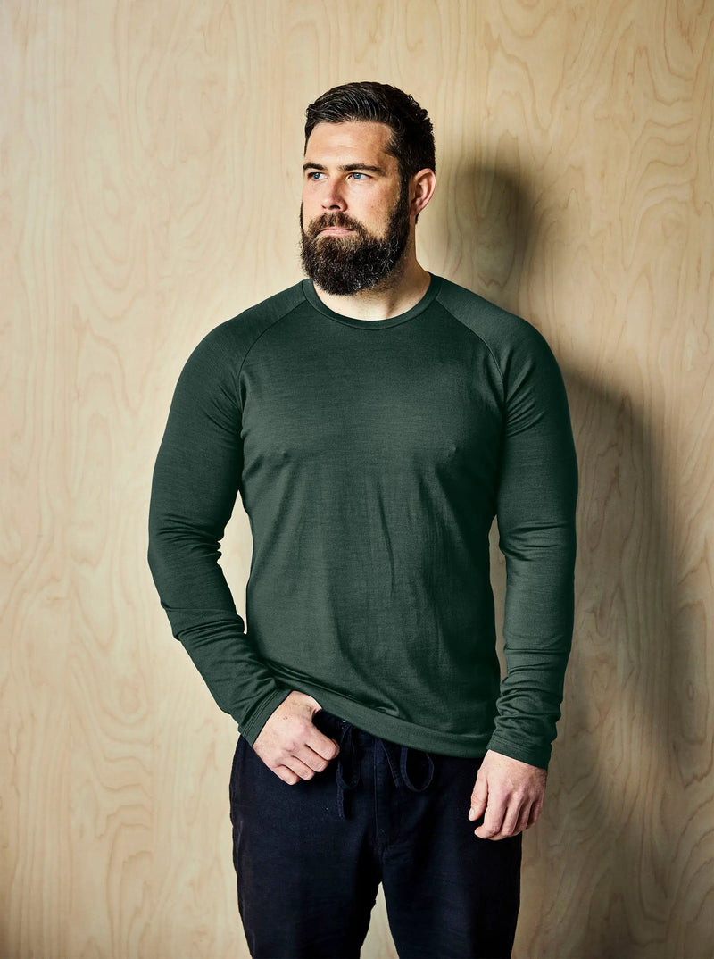 Men's OG Long Sleeve - 100% Merino Wool, Balsam by Merino 365 NZ
