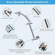 SportZone.co.nz Home & Garden > Bathroom Accessories > Shower Accessories 16“ Shower Arm with 10" Rainfall Showerhead 16“ Shower Arm with 10" Rainfall Showerhead