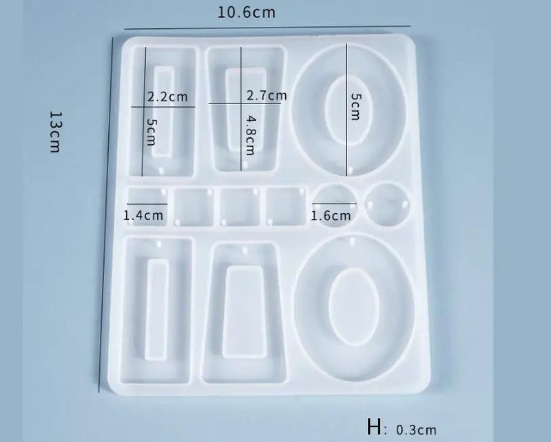 DIY Silicone Resin Moulds Earrings Pendant Epoxy Casting Moulds - 16 by Resin Art NZ