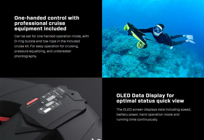 SUBLUE Navbow Sea Scooter Underwater - Red/Black by salelink.co.nz