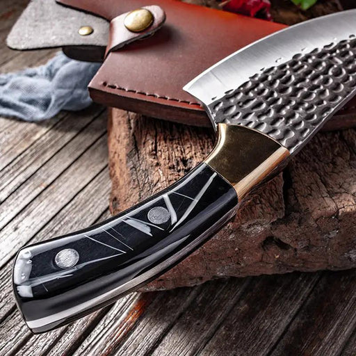 6 Inch Stainless Steel Manganese Steel Meat Cleaver Black by China Dropship