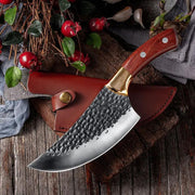 6 Inch Stainless Steel Manganese Steel Meat Cleaver Red by China Dropship