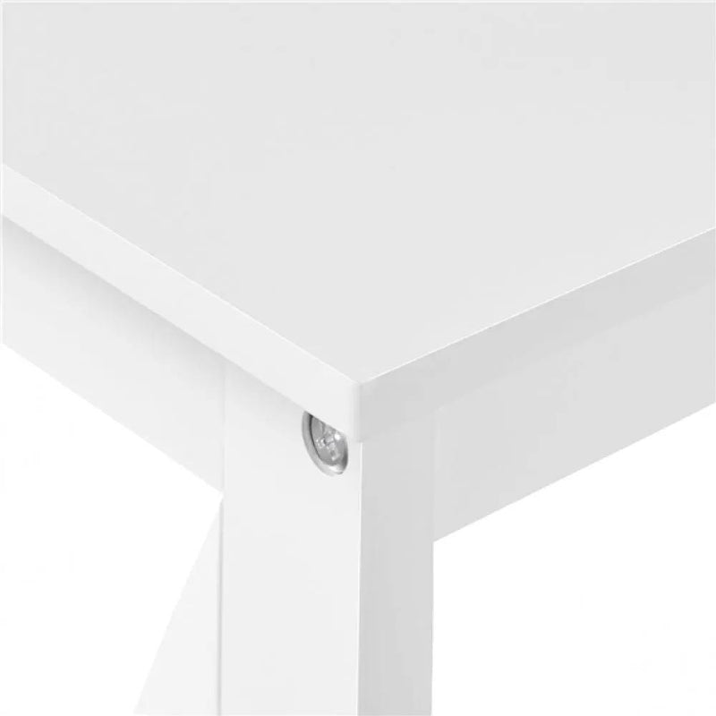 2-Tier X-Design Console Table Industrial Side Console Table End Table by Yaheetech